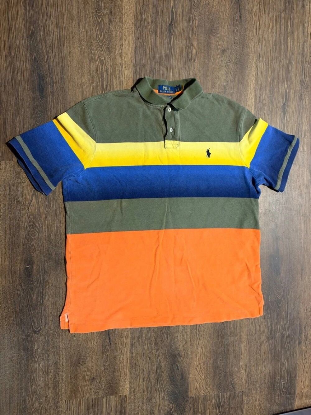 Polo Ralph Lauren Classic Fit Mens L Striped Embroidered Side Slits